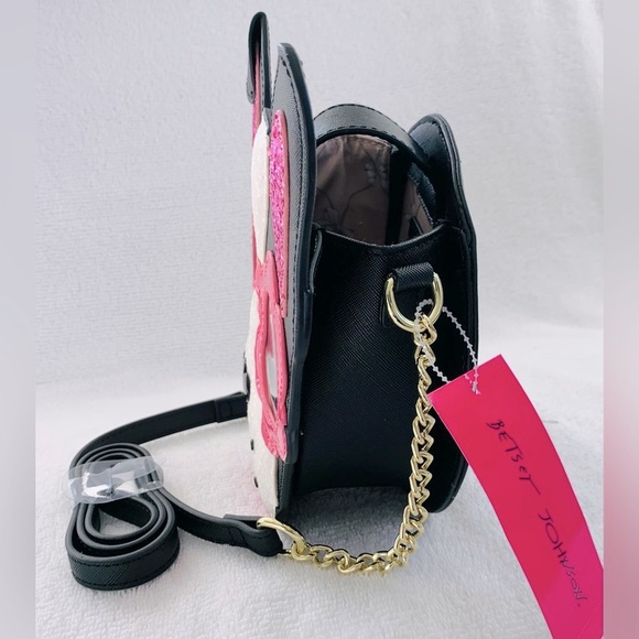 Betsey Johnson Sparkle Sunglasses Dog Pup Crossbody bag - Picture 3 of 12